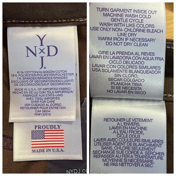 NYDJ Women’s Jeggjng Jeans Slim Ankle Slimming Stretch Brown Caribou New Size 14 - Picture 7 of 10